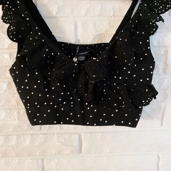 NWT American Eagle Lace and Polka Dot  Crop Top Size XS - Picture 6 of 9